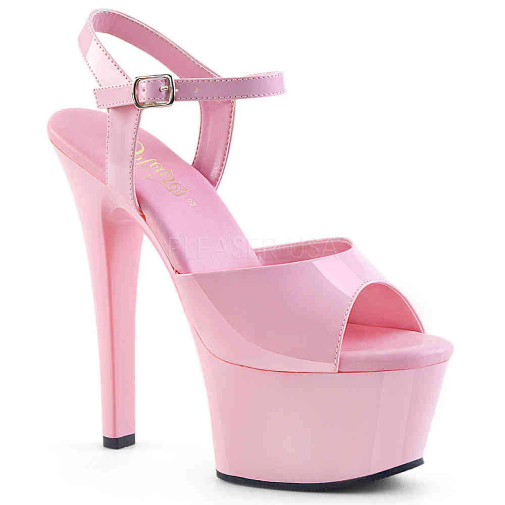 Pleaser - ASPIRE-609 Sandale à bride à la cheville, Pole dance chaussures - Chaussures de pole dance - Rose